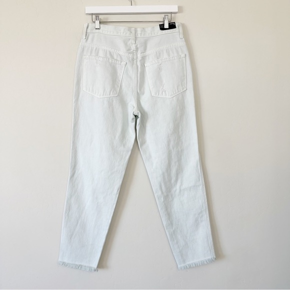 J Brand HYDROSPHERE Heather Destruct High-Rise Slim Straight Leg Jean - Picture 9 of 15